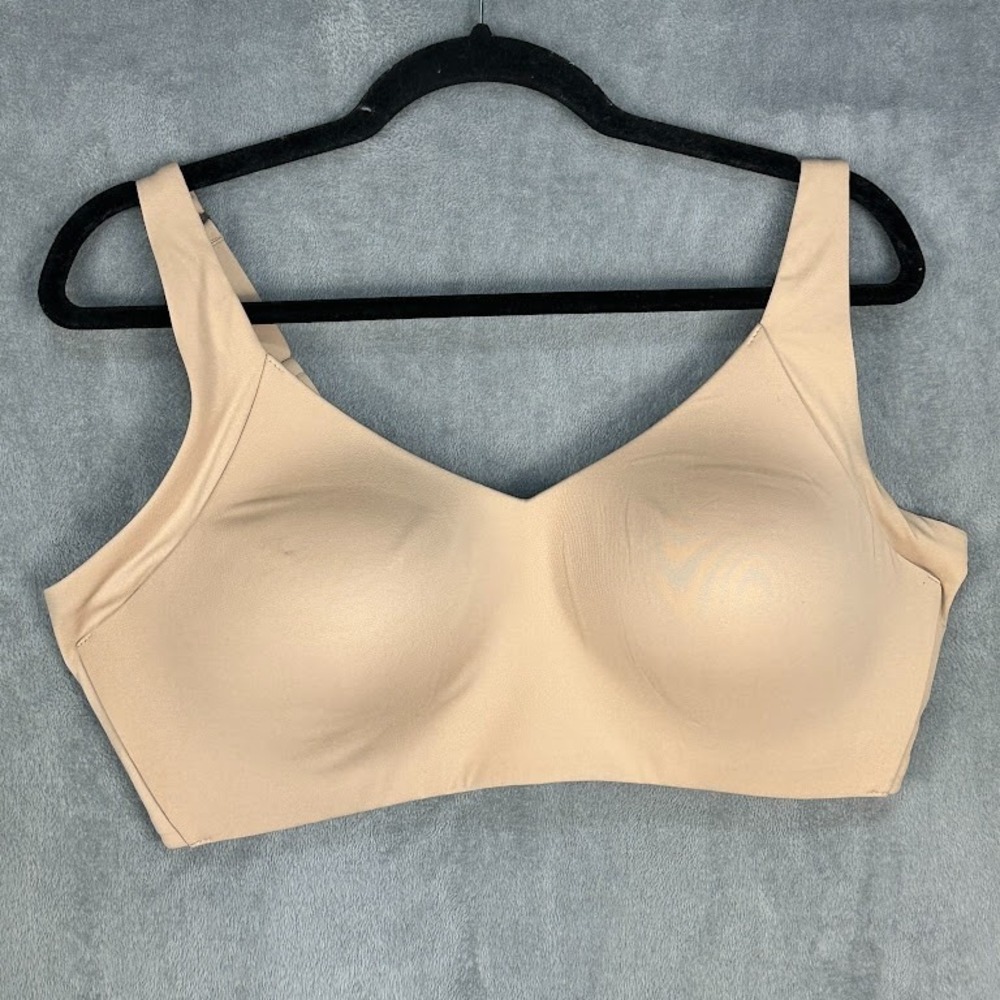 Third Love Bra Womens 2X Beige Wireless Lined Adjustable Straps Comfort Neutral